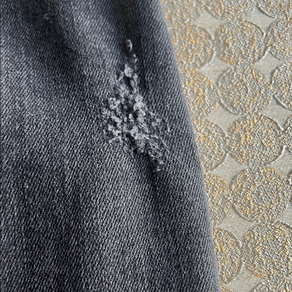 Retrofete Black Button Front Denim Mini Skirt XS NWOT - Picture 6 of 9